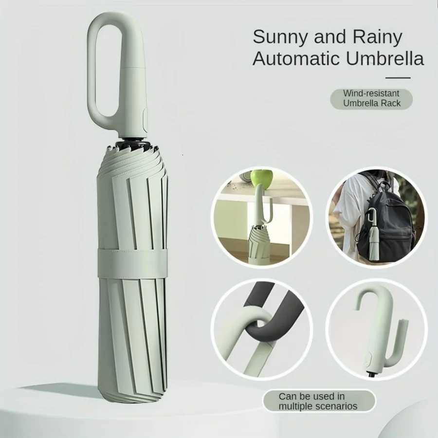 20 Bones 105CM Windproof Automatic Folding Umbrella Strong Reinforced Large Buckle Handle Water And Wind ResistantM251122