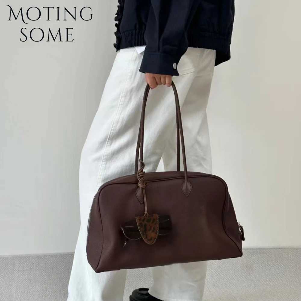 Motingsome First Layer Handbag for Women Togo Cowhide Niche Design Pillow Bag Shoulder Bowling Bag Gunderarm Armpit Bags BostonT251122