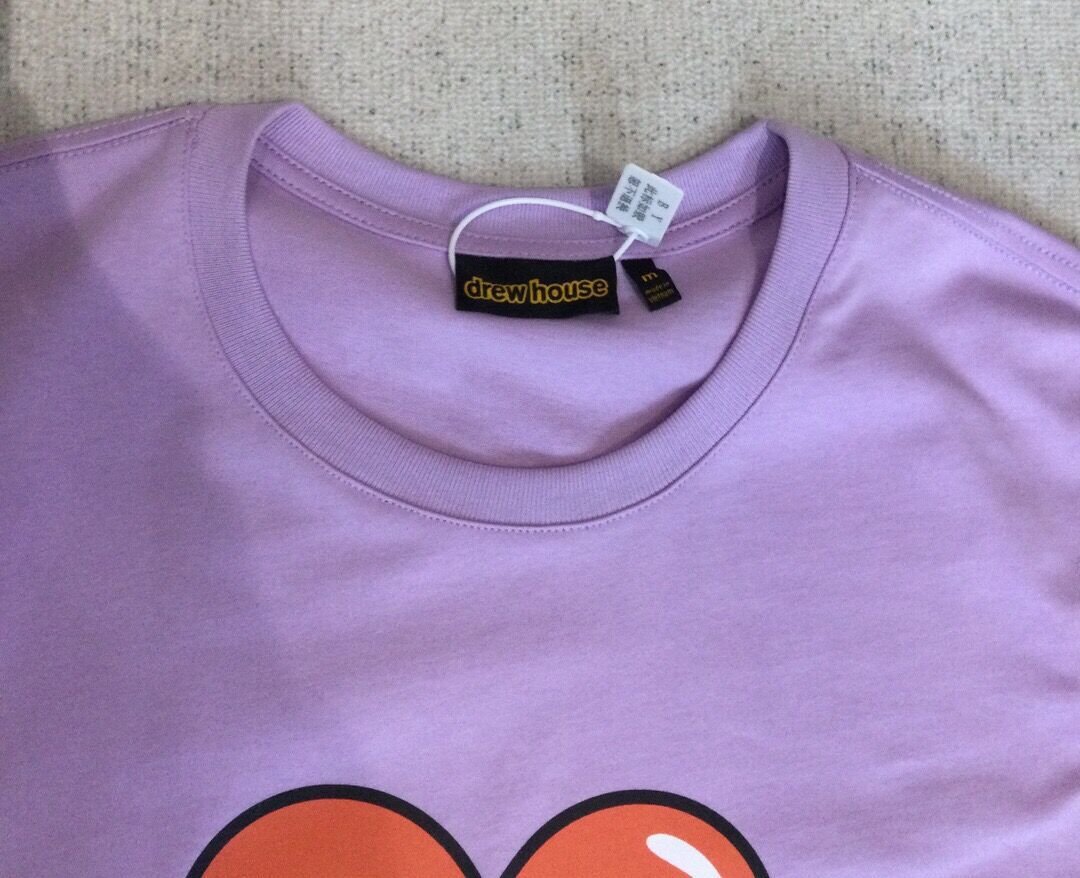 Drew House Drew Love Letter Logo Print Bieber Smiling Face Fashion Brand Loose Simple Versatile Couple Short Sleeve Women's T-shirt Men's