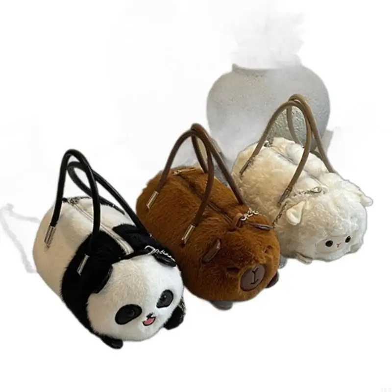 4XFF Casual Plush Satchel Shoulder Bag Handbag for Women Fashion Crossbody Purse K251121