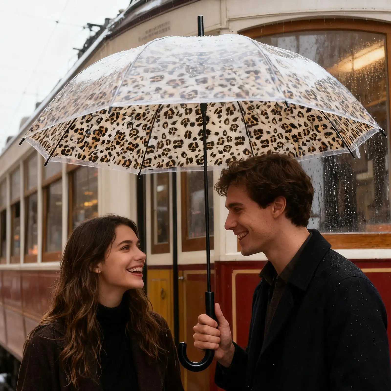 Umbrellas For Rain Automatic Open Dome Canopy Clear Windproof Bubble Stick Umbrella For Adult Men Women Boys Girls WalkingM251122