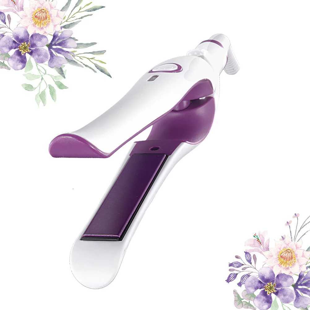 1Pcs Electric Hair Styling Tool Purple Ionic Straightener Curler for Thick Thin Wavy Hair Salon Home Use Portable Us PlugT251122