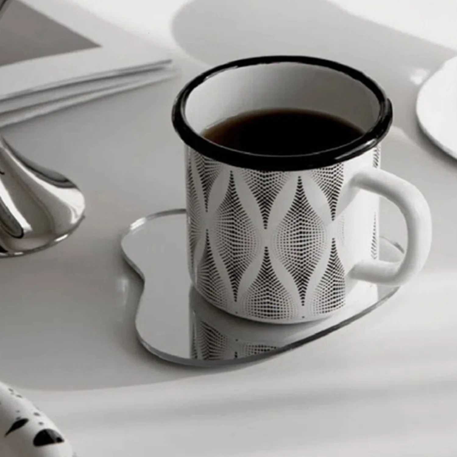 Irregular Acrylic Coasters Clear Mirror Coasters Nordic Ins Simple Table Mat Desktop Decor Ornaments Home Shooting Props C251122