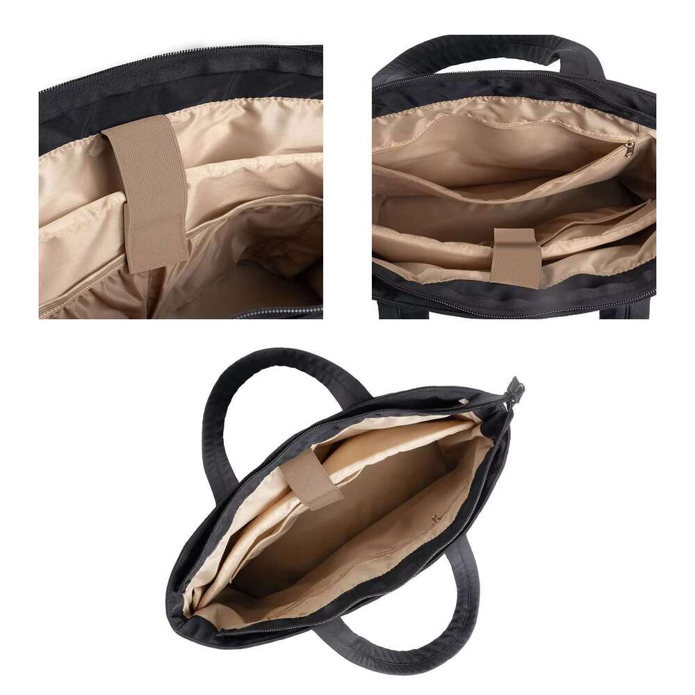 DHGadgets High Quantity Solid Color Fluffy Light Weight Custom Shoulder Puffy Large Capacity Travel Tote Handbag