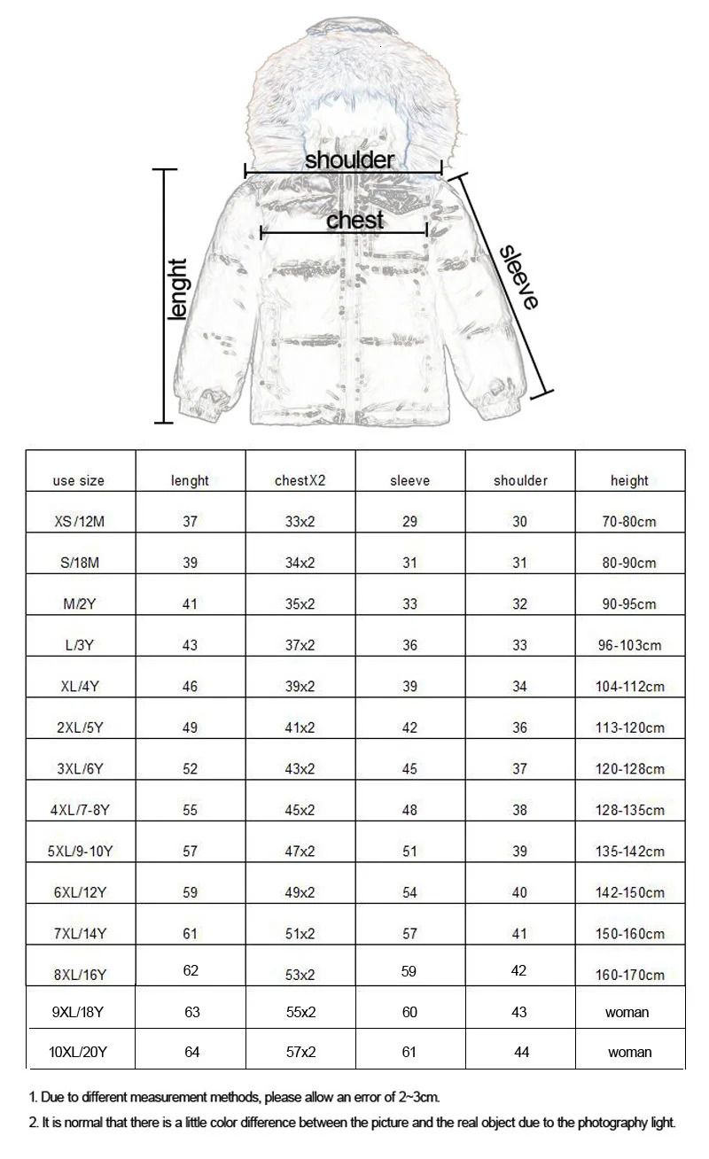 2023 Winter Style Childrens White Duck Down Jacket Real Raccoon Fur Collar Boys Girls Patchwork Flannelette Parka Coat 120 2501105