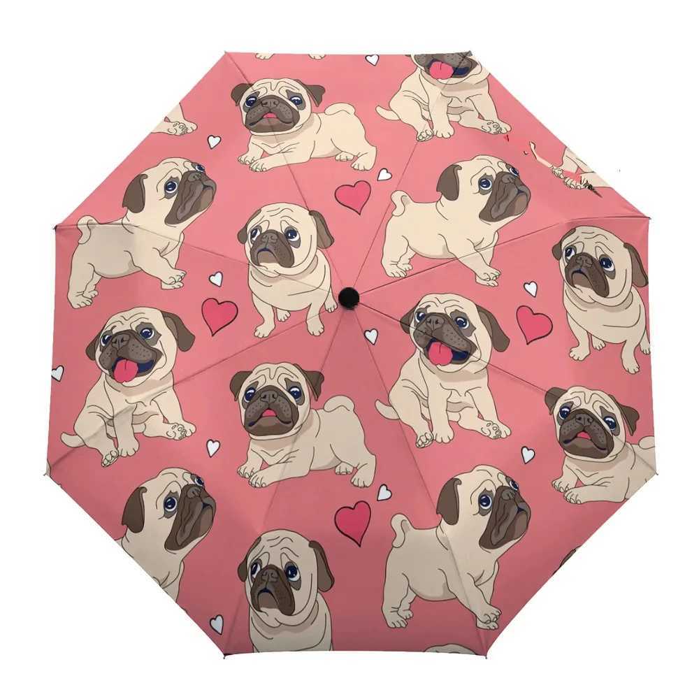 Cartoon Dog Kids Folding Travel Umbrella Kawaii Pet Puppy Animal Umbrellas Windproof Lightweight Parasol Umbrella Sun RainM251122