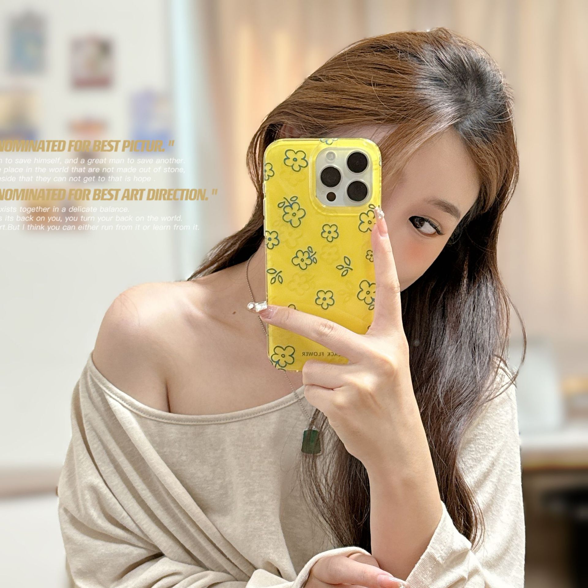 Minimalist Flower Phone Case Compatible iPhone 17/16 Pro Max Shockproof Protective Case iPhone 15/14/13 Pro
