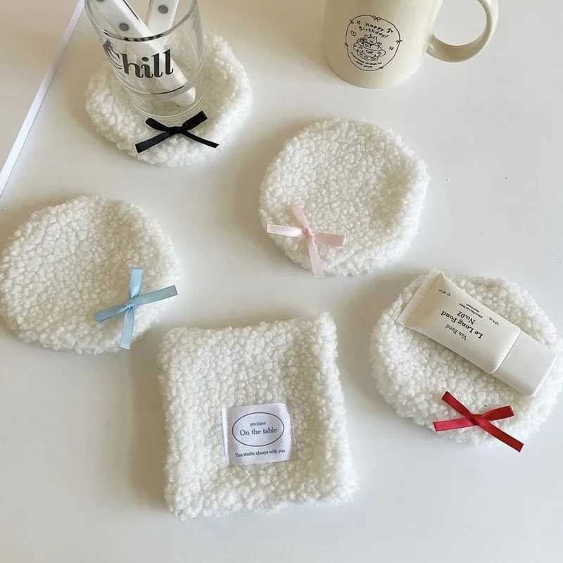 Lattice Series Multi-color Square Korean Cotton Coasters Fresh Table Cloth Heat Insulation Mat Coffee Cup Placemat Table Decor C251122