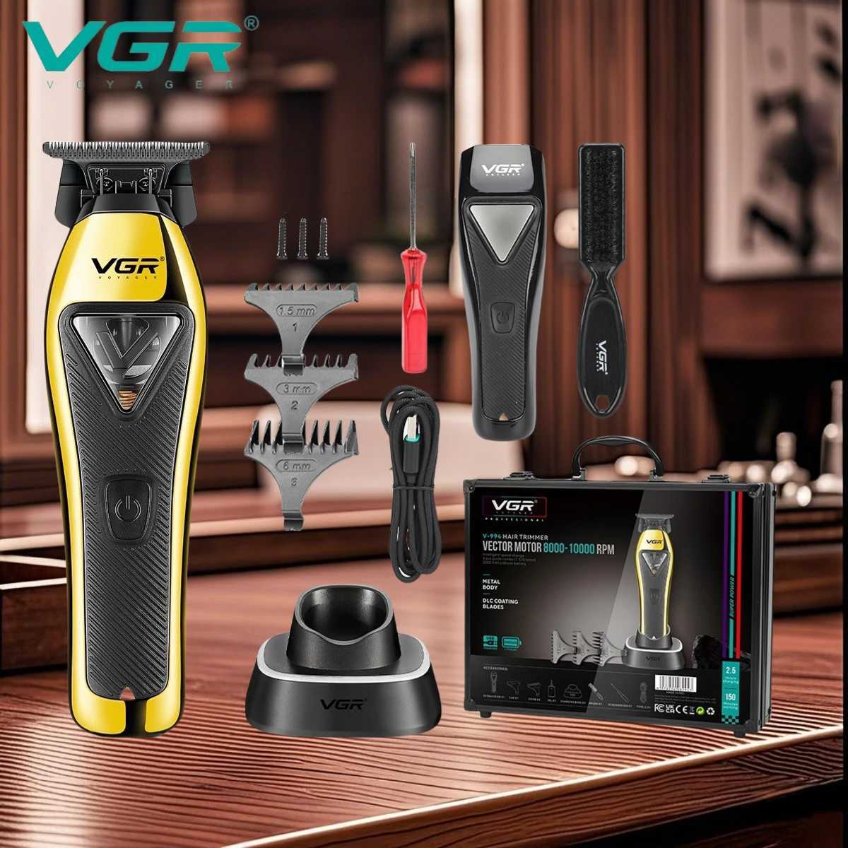 VGR Barber 9000 RPM Barber Professional Barber Cordless Barber Mens Metal Barber V-994W250422