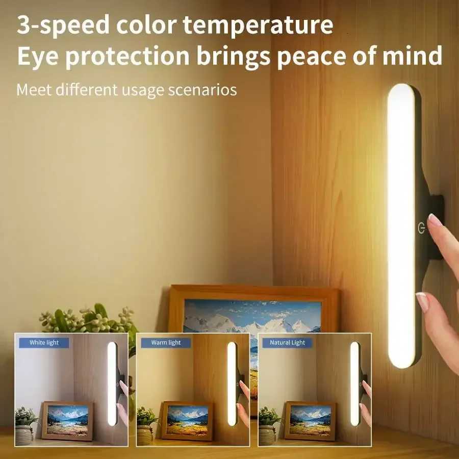 USB Rechargeable LED Mirror Front Makeup Lamp Eye Protection Magnetic Touch Switch Mirror Light Dormitory Selfie Fill Light M251122