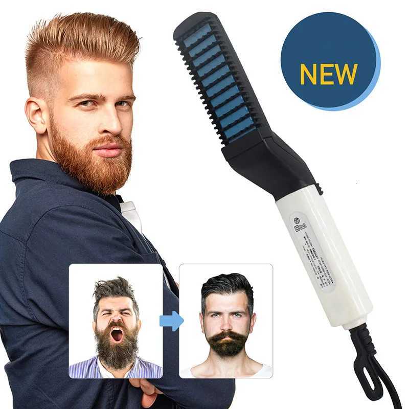 Multifunctional Electric Hair Comb Brush Beard Straightener Beard Straightening Comb Straight Hair Curler Styling Tools for MenT251122