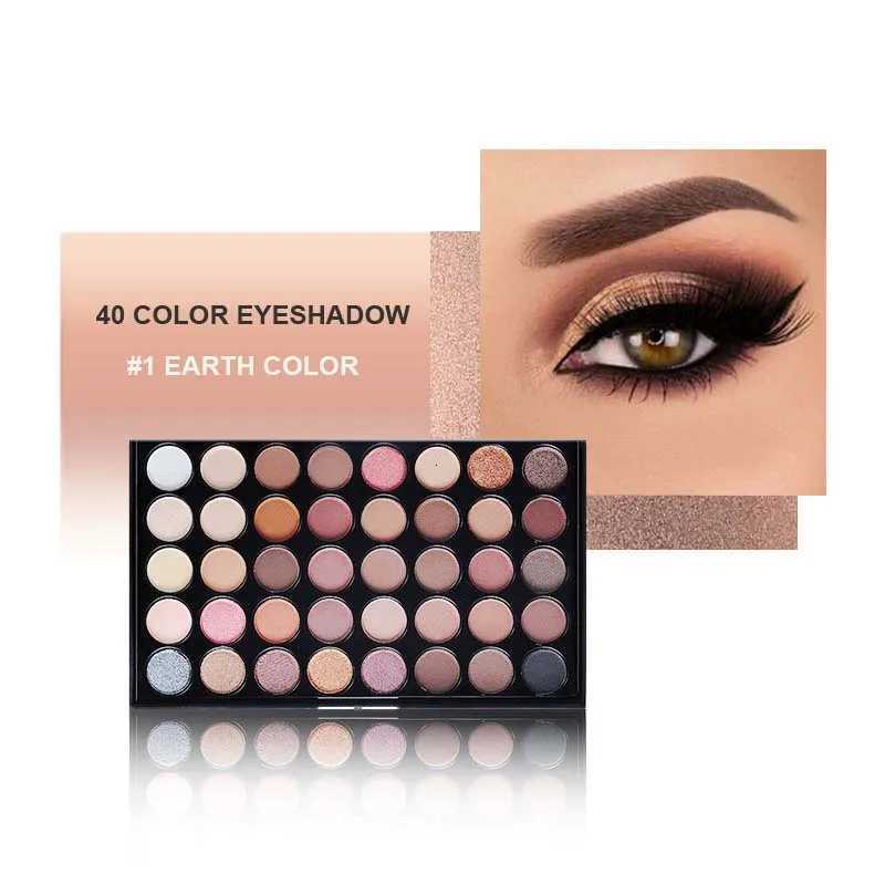40 Color Matte Pearl Light Earth Color Eyeshadow Palette Color Display Durable Easy Makeup Waterproof Anti - SmudgingT251122