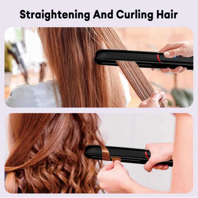 BUYNOWFast Heat-Up Coated Flat Iron Hair Straightener Professional Curling Iron Digital Control SystemT251122