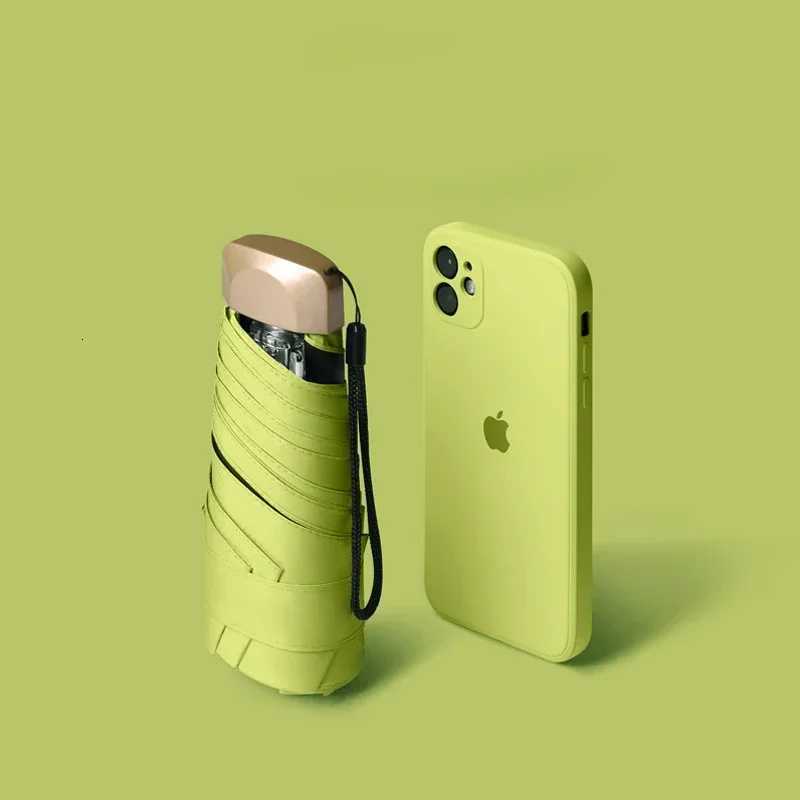 1Pc 55 Off Mini Sun Umbrella Pocket Rain Umbrella Vinyl Folding UV Ultraviolet Protection Sun Shade Pocket Parasol CapsuleM251122