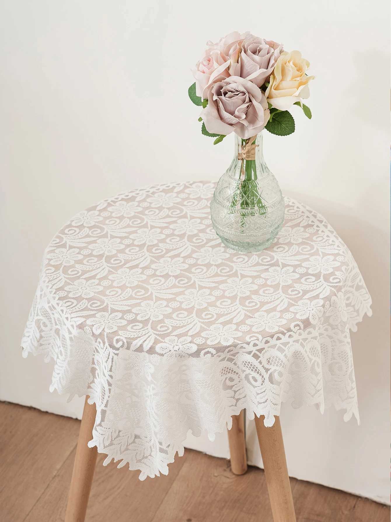 White Lace Fresh American Style Printer Dust Cover Tablecloth Multi-purpose Home Bedside Tablecloth for Fax Machine C251122