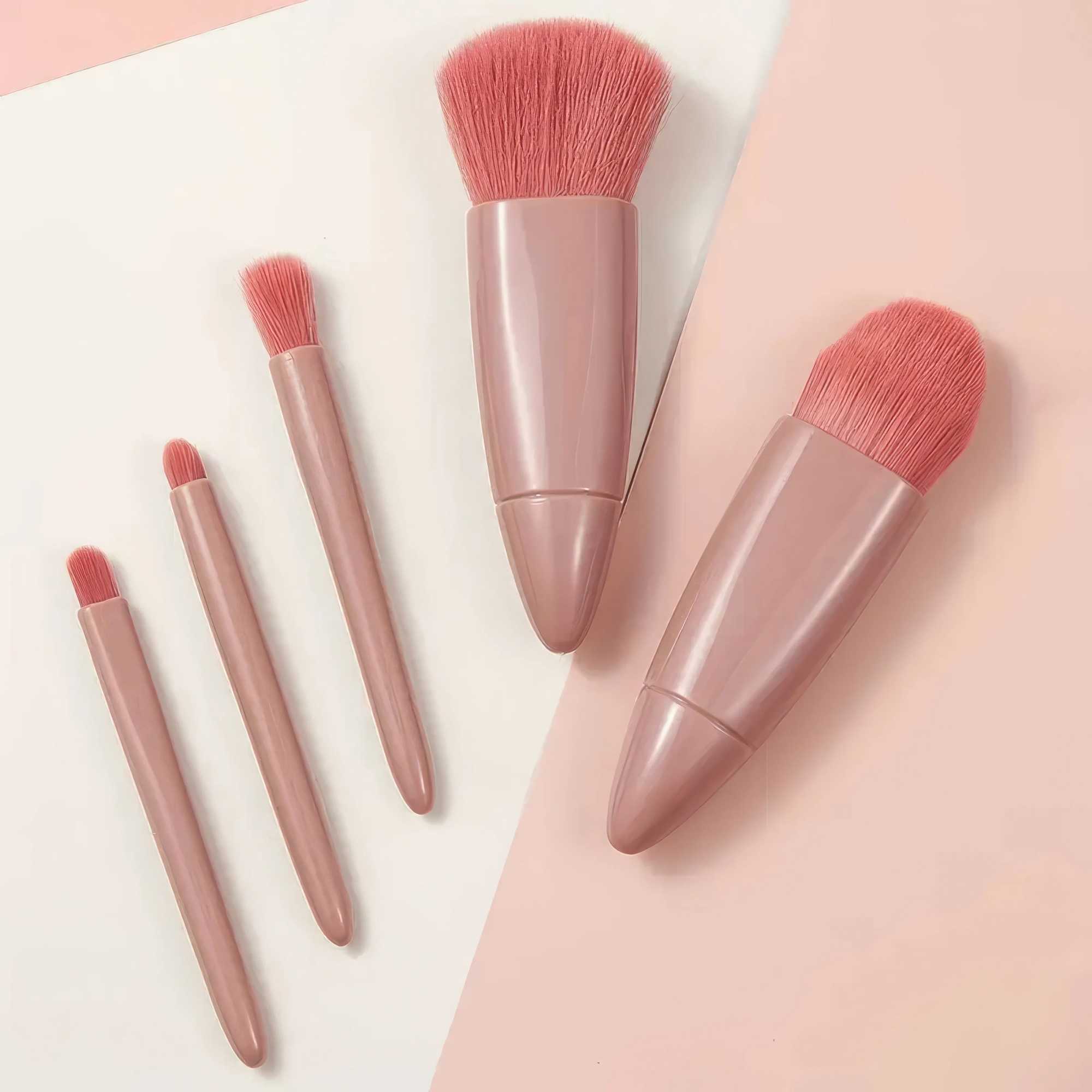 1/2 Set of Mini Makeup Brushes Including Mirror Powder Blusher Brush Eye Brush Suitable for Travel and Portability C251122