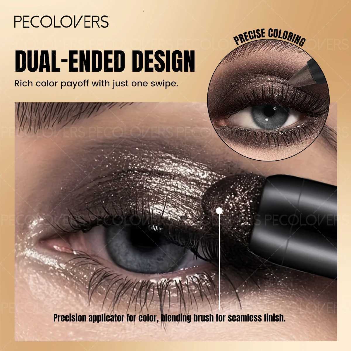 1PC Metal Double Head Eyeshadow Sticks Shiny Rich in Pigmentation Easy To Color Suitable for Christmas/music FestivalsT251122