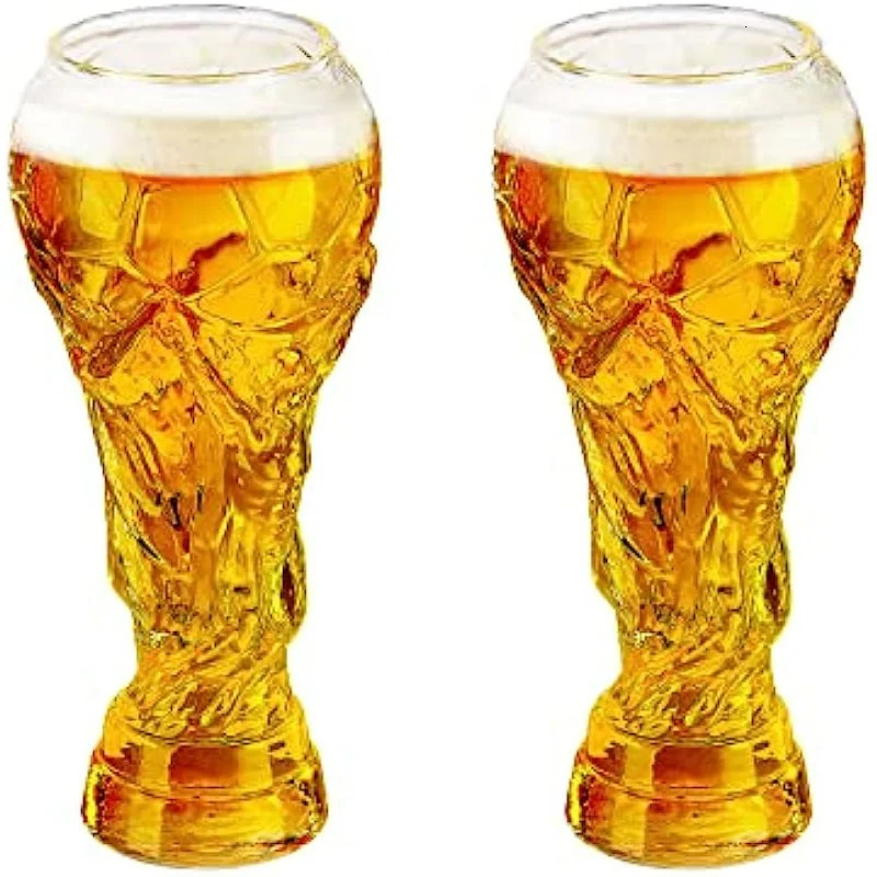 World Cup Beer Glass Creative 450ml 600ml 800ml Hercules Mug Beer Mug Glass Football Cup Crystal Glass Wine Cup Soccer Worl 250422