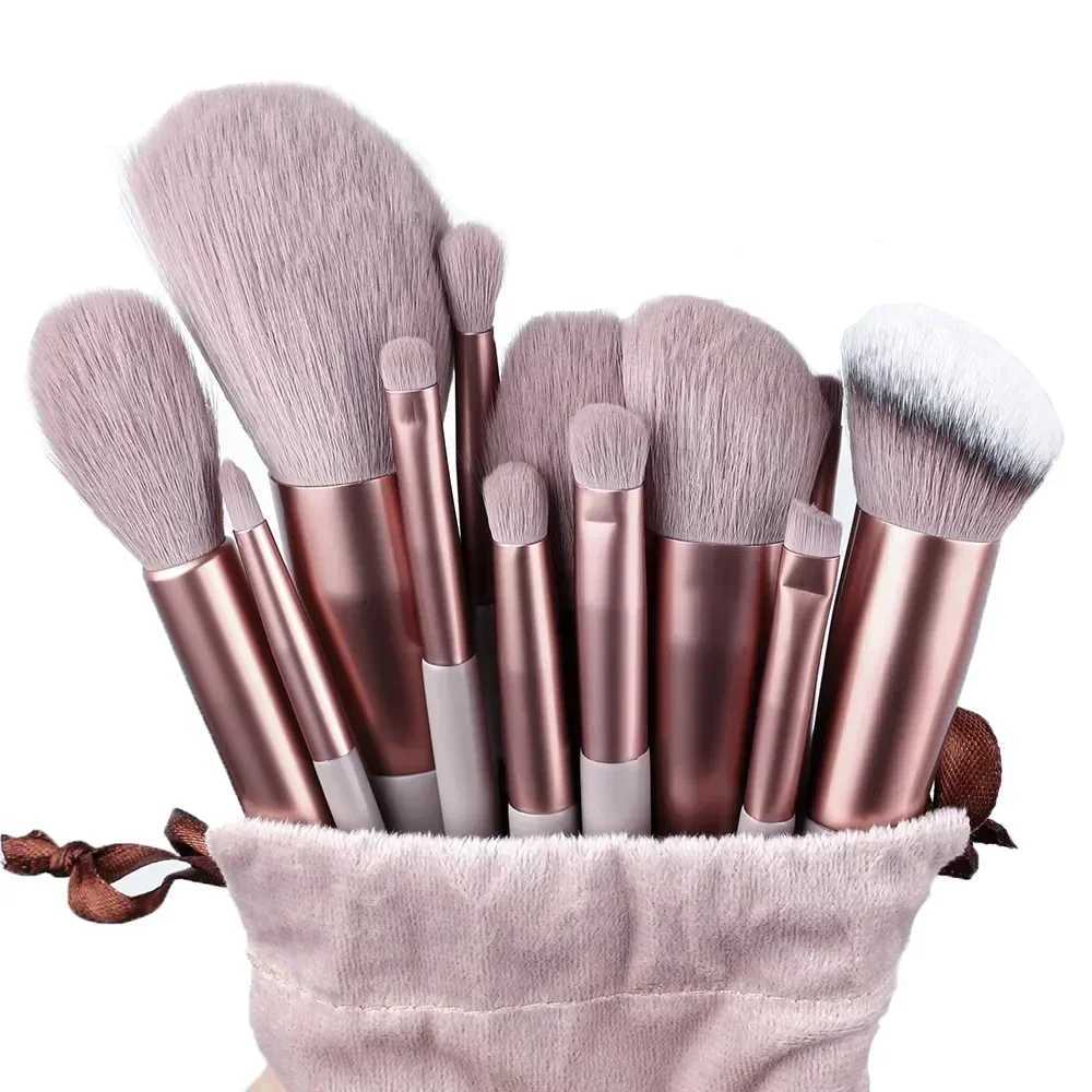 13Pcs Soft Fluffy Makeup Brushes Set for cosmetics Foundation Blush Powder Eyeshadow Kabuki Blending Makeup brush beauty tool C251122