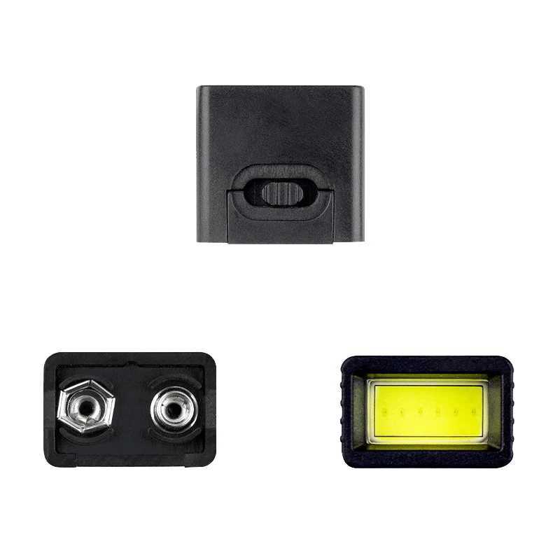 New Mini 9V Battery Flashlight LED Key Light 6F22 Battery COB Outdoor Lighting Work Light Battery Not Included 1PC C251122