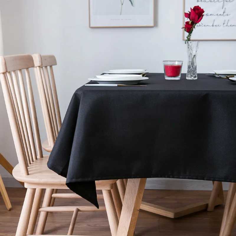 Party Black Waterproof Tablecloth Wedding Banquet Hotel Clothing Direct Sales Oversized Podium Home Decoration Table Cloth C251122