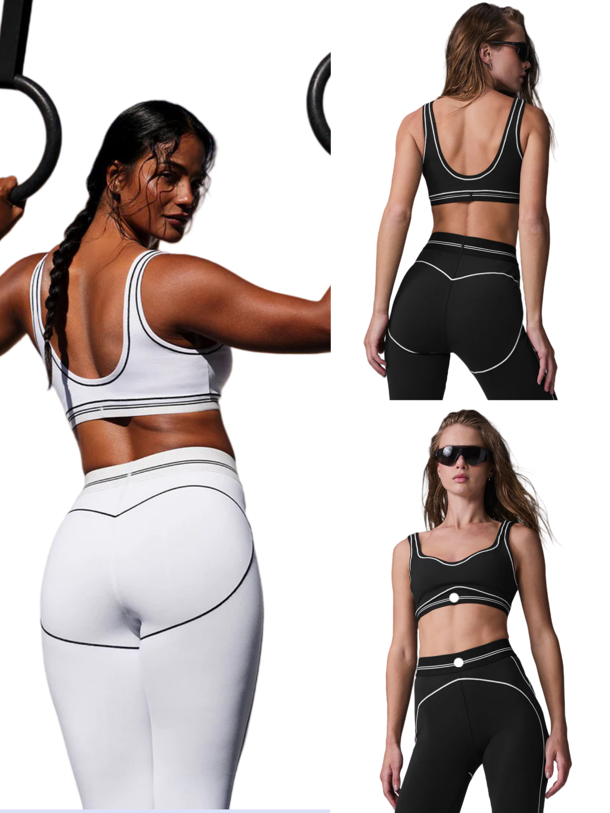 Yoga Set Seamless Tops Sports Heart Throb Bra+Pants High End White Striped Aloness Set Running Gym Comfortable Dance Yoga Outfits Summer Women's bra Set Sets