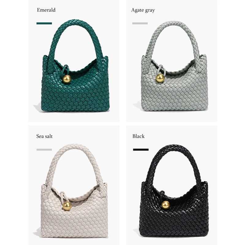 Sac bandoulire tiss pour femmes fourre-tout petit sac main en cuir vgtalien fourre-tout sac Hobo K251121