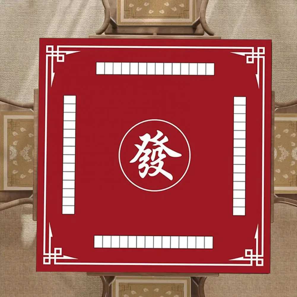 Chinese Tablecloth Noise Reduction Mahjong Table Mat for Domino Mah Jongg Games Anti-slip Square Playmat Cover for Card C251122