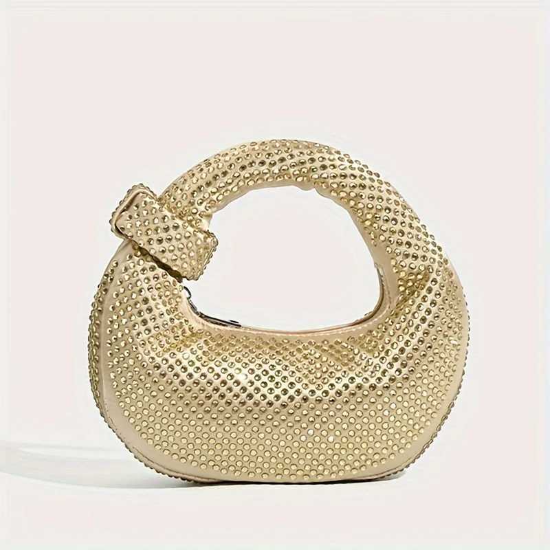 Small Half moon Evening Clutch Party Bags For Women Luxury Designer Handbag 2025 New In Fashion Diamond Chain Shoulder Crossbody K251121