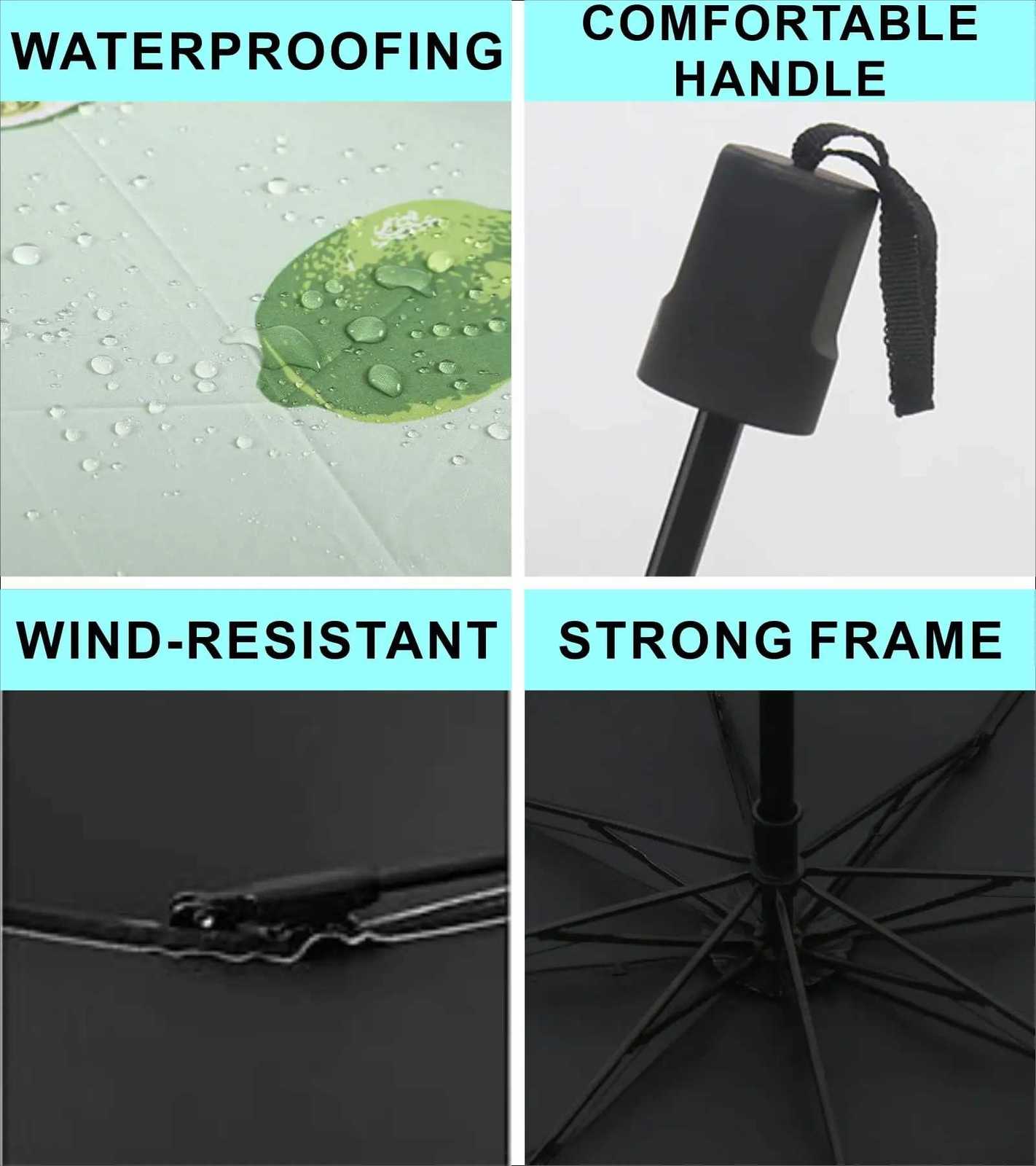 Fruit Pattern Small Lightweight UV Protection Sun Umbrella Portable Foldable Compact Colorful Sports Umbrella for OutdoorM251122