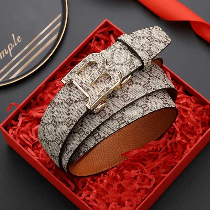 High Quality 34cm Luxury Brand Men Belts Famous Leather Belts for men Designers B Buckle Male Strap jeans belt J251122