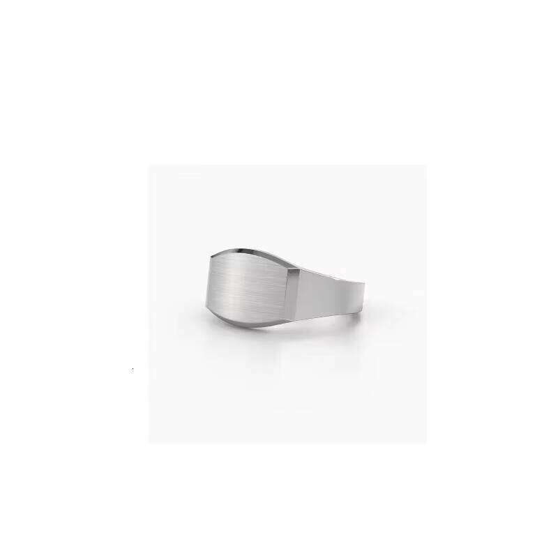Pure Silver Premium Jewelry Logo Engraving Blank Signet Ring Men's New Arrival