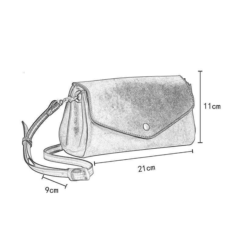 Soft Multi Layer Vegetable Tanned Leather Mobile Phone Top Cowhide Hand Made Pure Color Crossbody Bag Bag