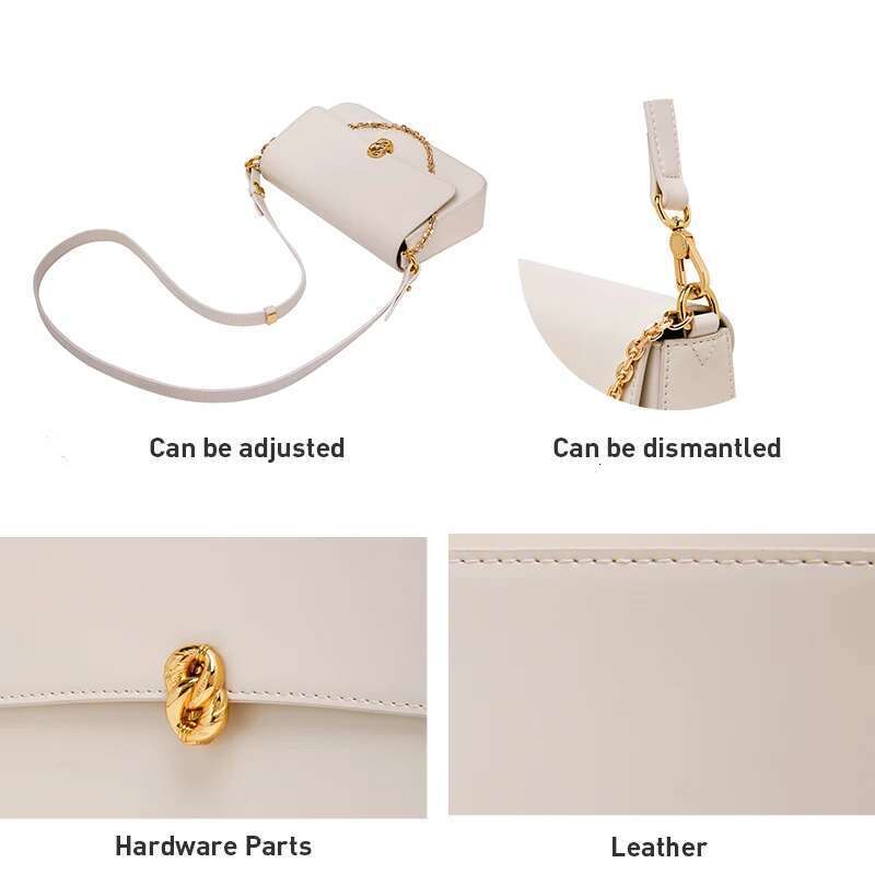 LA FESTIN Designer Handbag New Fashion One Shoulder Messenger Retro Leather Chain Small Square Bag Original Women Brand Bag