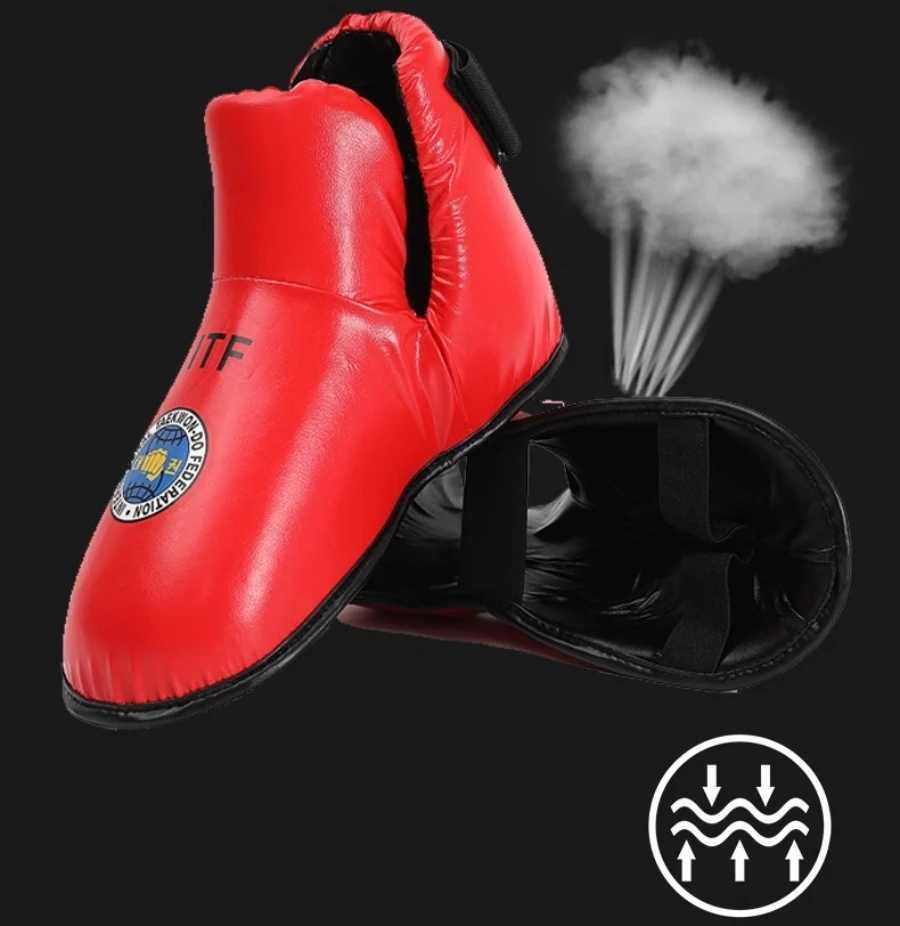 Professional white ITF gloves shoes Taekwondo protectors adult and childrens TKD ankle instant foot protection set boxing gloves competitionXJ250422