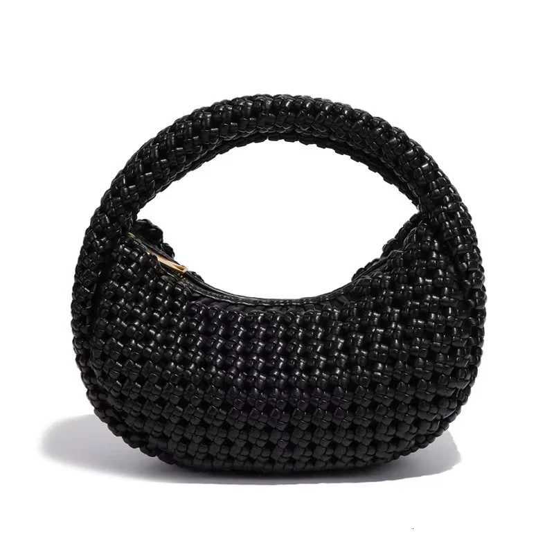 High Quality Textured Hollow Out Hobo Bag Woven Knotted Handmade Women Handbag Lady Purse Shoulder Bag Female Casual Bag K251121