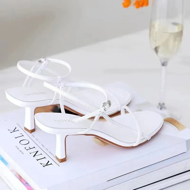 Womens Black Evening Sandals Genuine Leather Thin High Heels with Adjustable Ankle Strap Stiletto Formal Wedding Shoes 251121