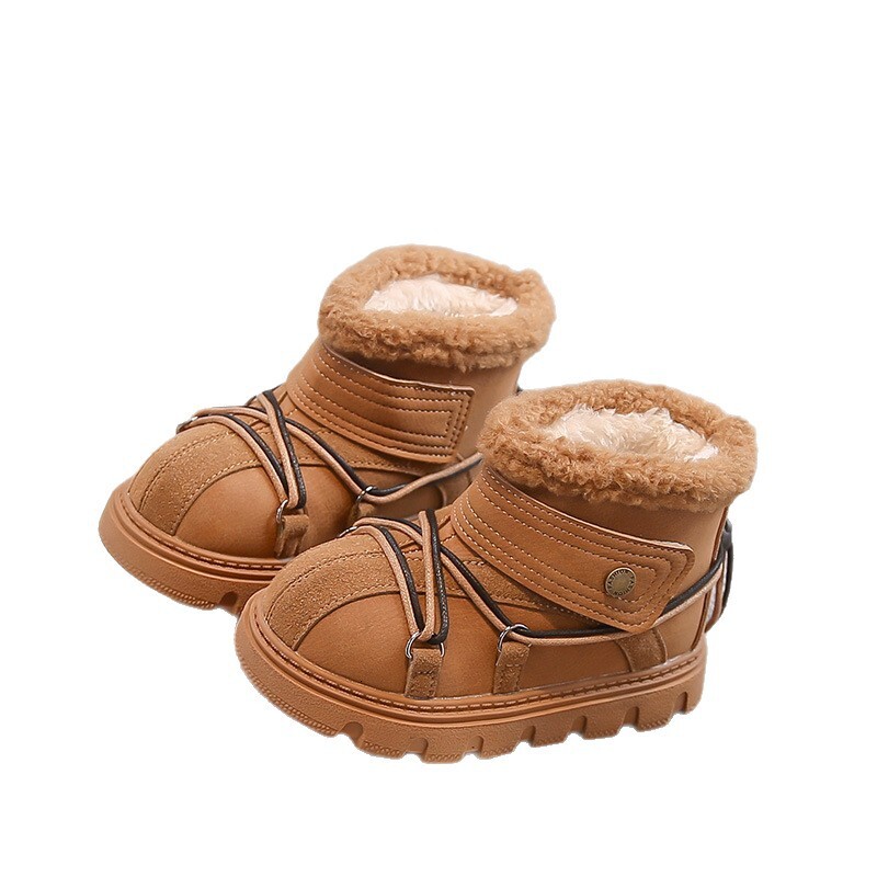 New designer shoes Children s Cotton Boots Winter New Low Cut Korean Style Simple Fashion Fleece Lined Thickened Warm Girls Snow Boots