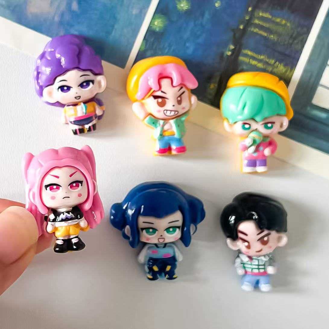 Cartoon Resin Small Card Demon Slayer Daily DIY Accessories Decoration Fridge Magnet Car Accessories Phone Case Keychain J251122