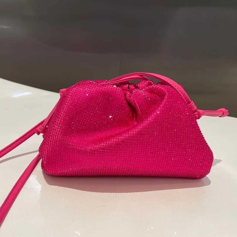 Luxury Designer Glitter Rhinestone Diamond Cloud Bag Evening Bag Wedding Party Clutch Purse Women Handbag Shoulder Messenger Bag K251121