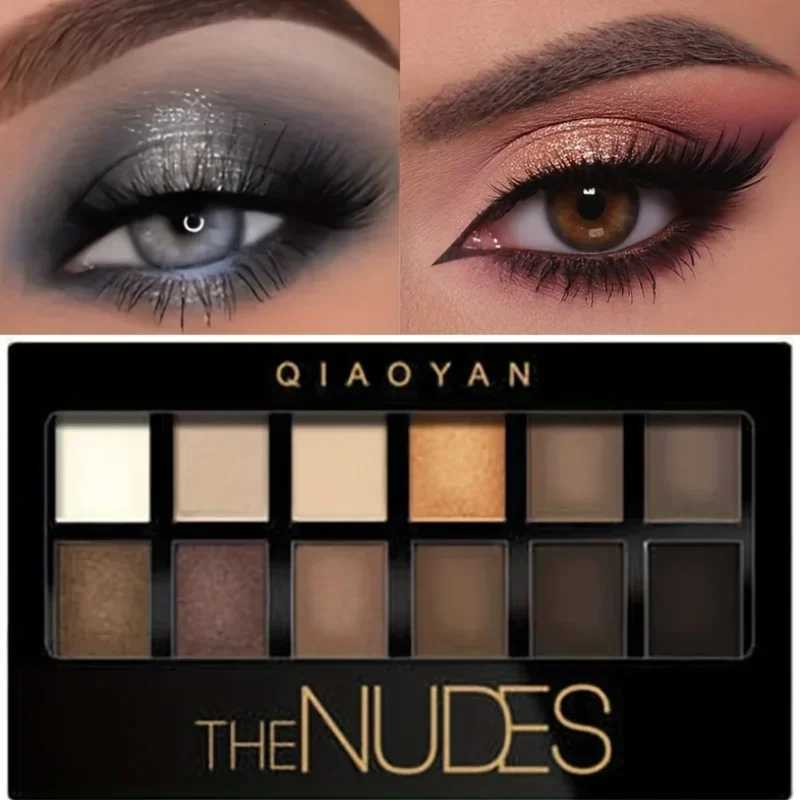 Professional 12 Colors Eyeshadow Palette Natural Shimmer Matte Nudes Cosmetic Eye Makeup Plate for Makeup ArtistsT251122