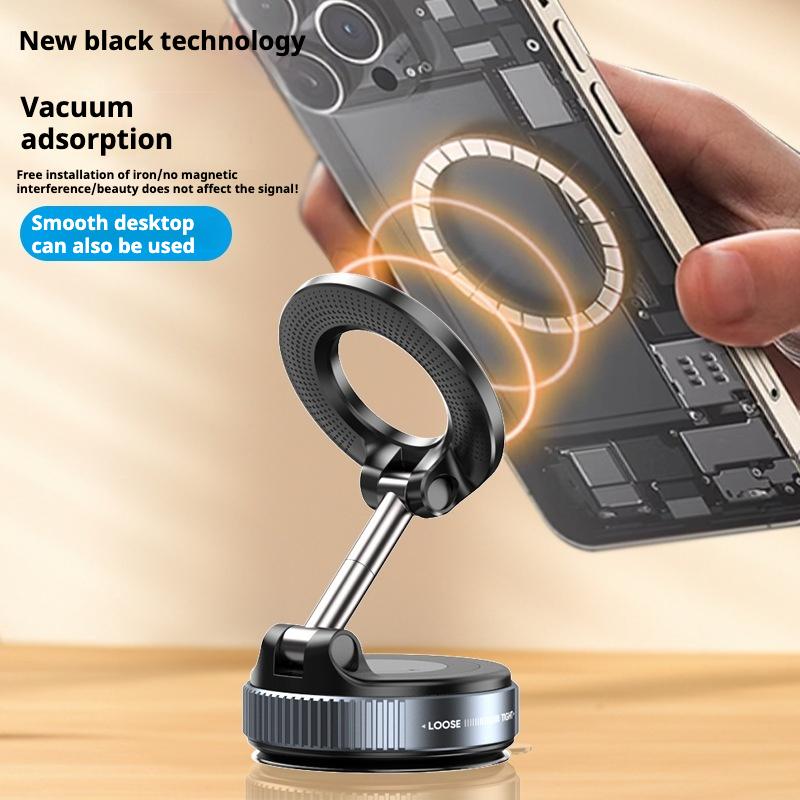 Magnetic car multi-function vacuum suction universal folding lazy mobile phone holder