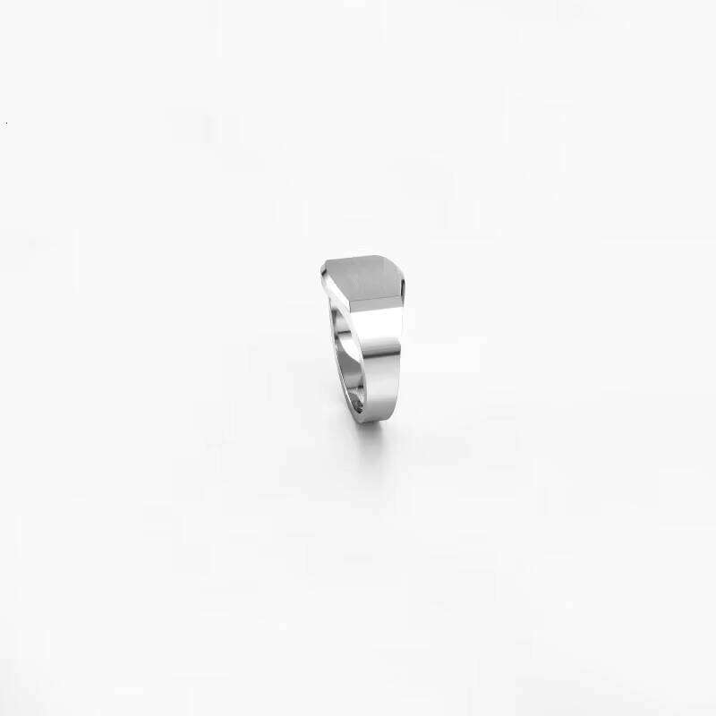 Pure Silver Premium Jewelry Logo Engraving Blank Signet Ring Men's New Arrival