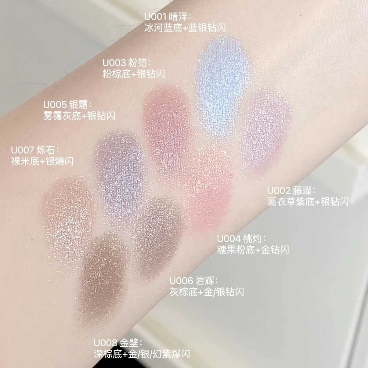 Qianyan Single Eyeshadow Disk Cheeryep Eye Fine Pearlescent Shimmer Glitter Multiuse Powder Blush Highlighter Flash Eye MakeupT251122