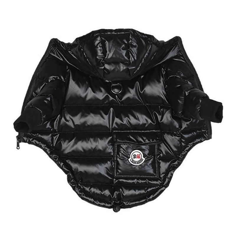 Shiny Puffer Dog Jacket with Hood for Maltese, Poodle & Small Medium Breeds, Warm Down Pet Coat, Stylish Zipper Dog Puffer Jacket, Cozy Cold-Proof Dog