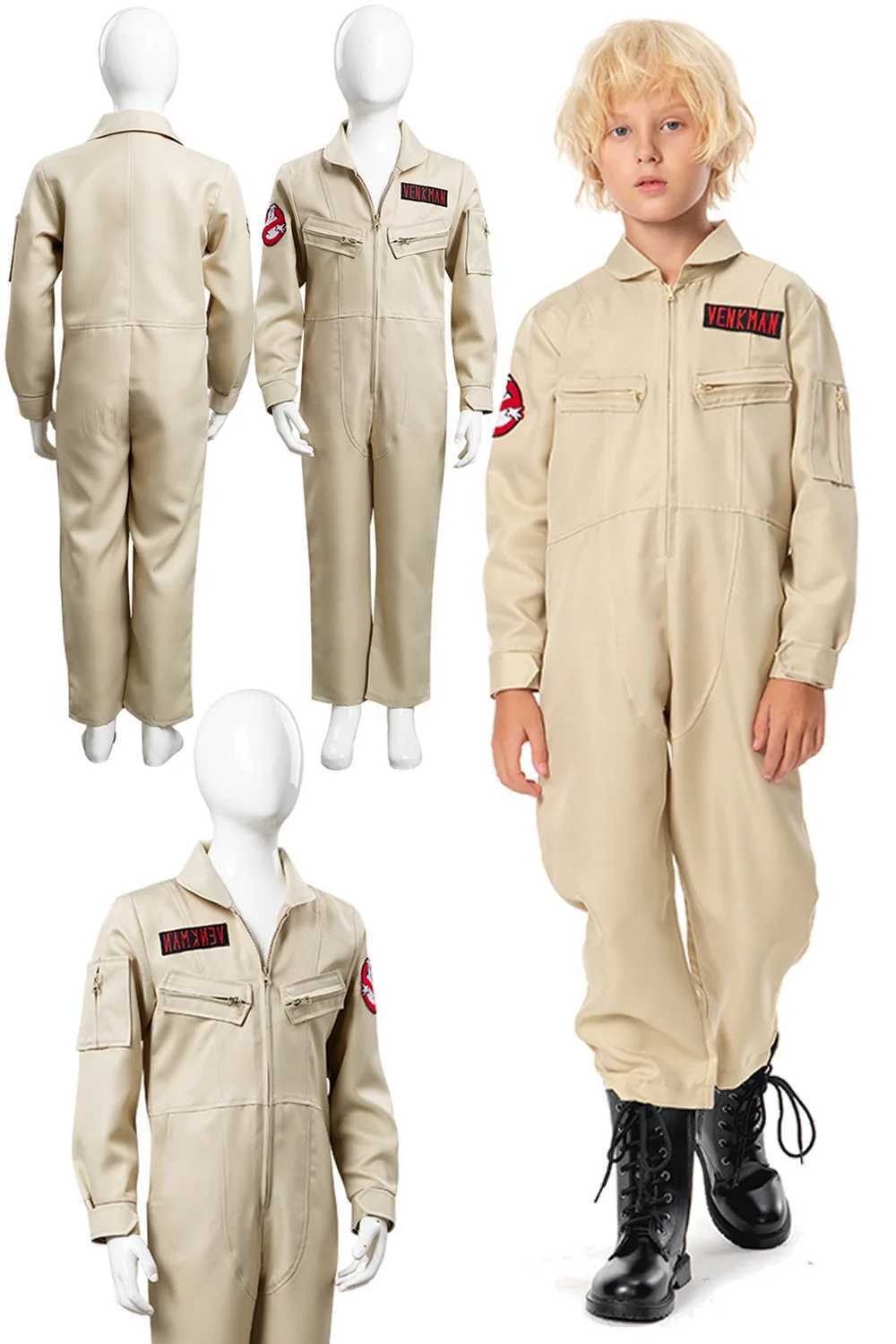 Childrens movie Ghost cosplay Buster costume Childrens costume Childrens jumpsuit Childrens fantasy Halloween character set W250422