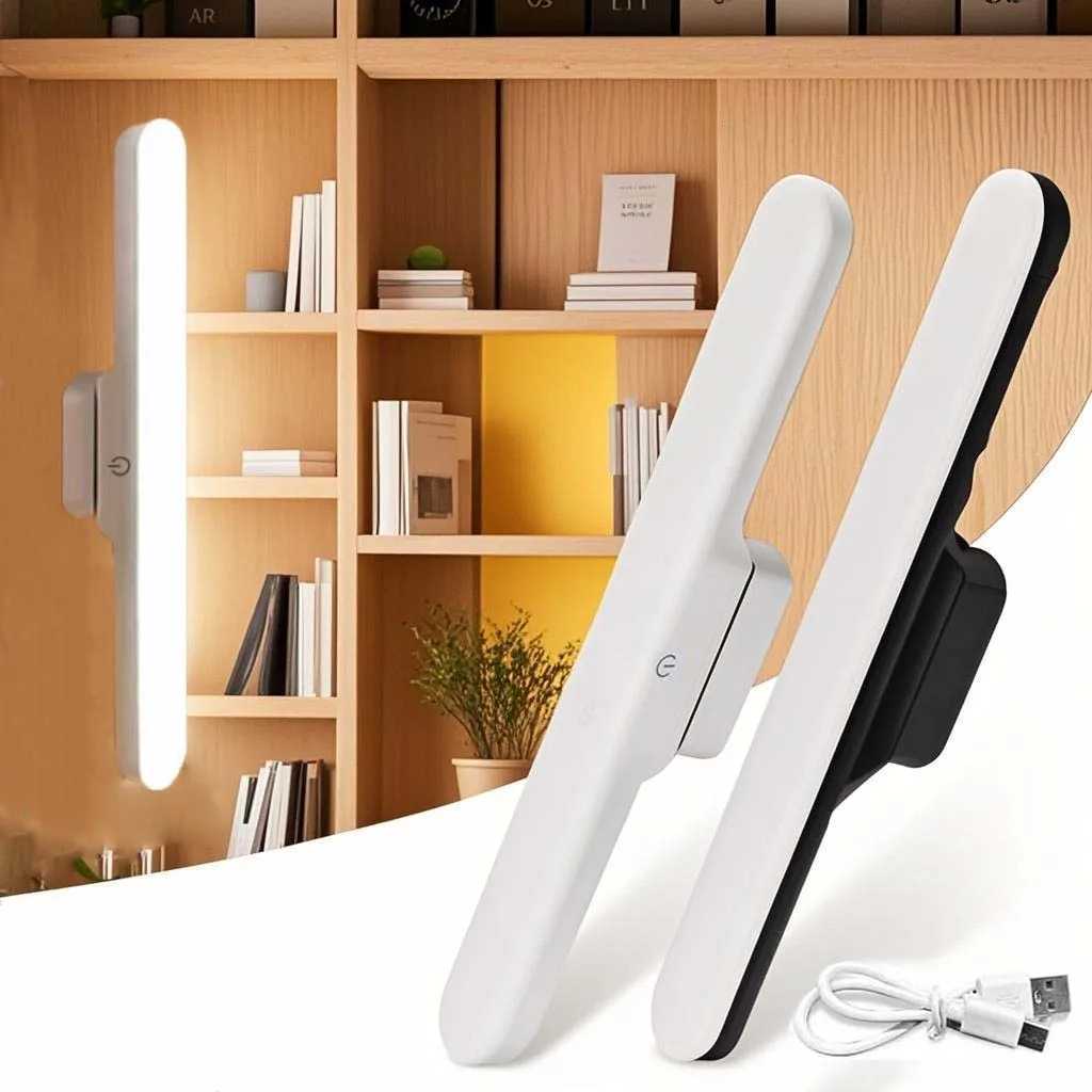 LED Mirror Front Makeup Light Rechargeable Magnetic Eye Protection Reading Lamp Touch Wall Light for Dormitory Wardrobe Lighting M251122