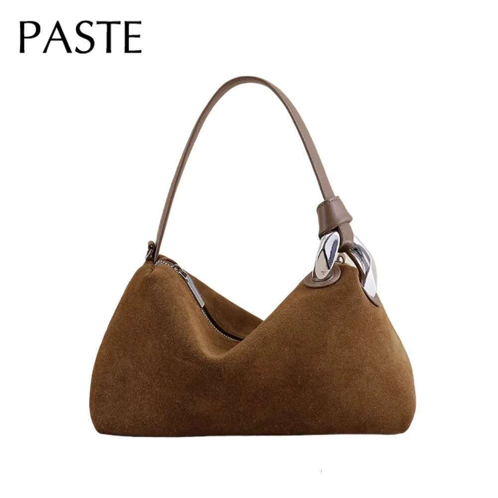 Upgrade Version Dark Red Coffee Matte Suede Leather Pillow Tote High Quality Women S Handbag Winter Autumn Female Shoulder Bag Bag