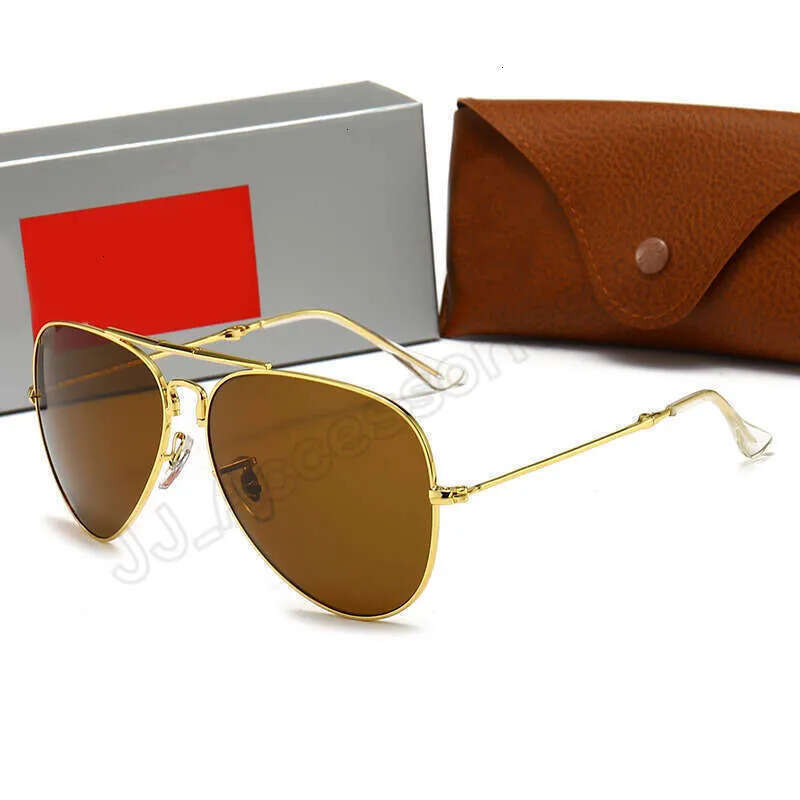 Sunglasses Fashion Men Retro Round Sunglasses Women Classic Pilot Sport HD Uv400 Metal Bang Sun Glasses Gradient Great Driving With Box D3