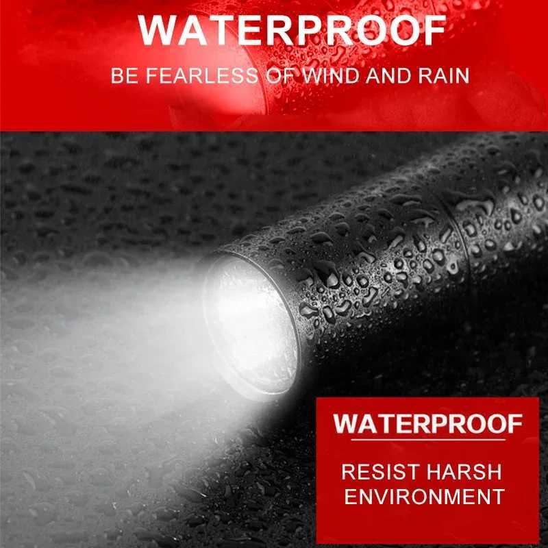 Mini Flashlight USB Rechargeable Aluminum Alloy Flashlight Super Bright LED Bead Adjustable Focus Long-range Portable Flashlight C251122